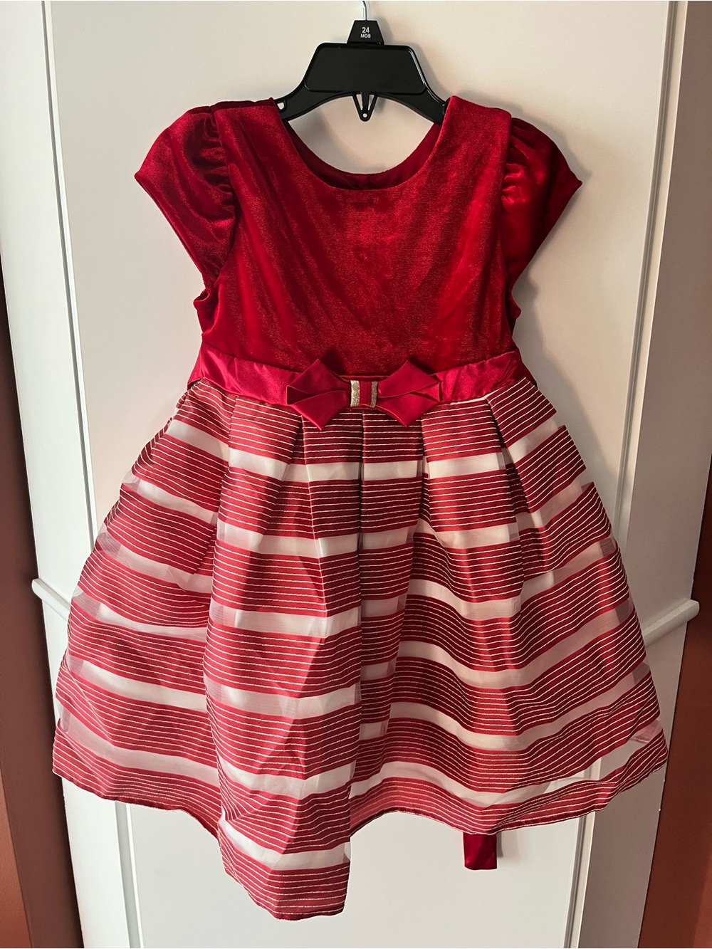 Jona Michelle Red Velvet-Look Dress